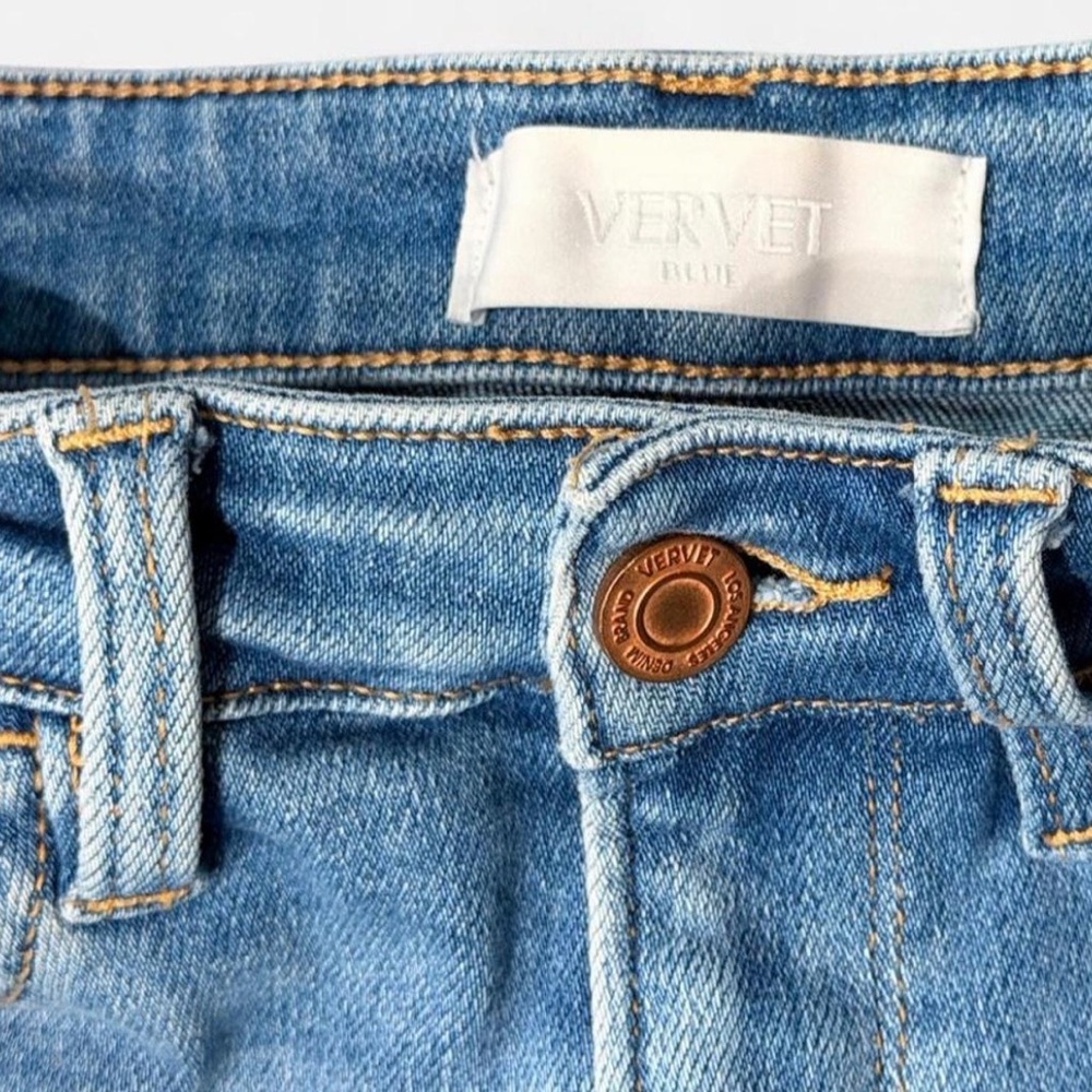 Vervet by Flying Monkey High Rise Straight Leg Jeans Size 27 Medium Wash - Picture 4 of 7